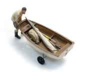  387.582 - H0 - Segelboot Optimist + Anhänger