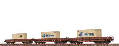  50876 - H0 - 3-tlg. Set Schwerlastwagen Samm mit Ladung, DR, Ep. IV