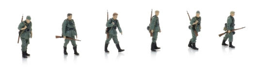 5870060 - H0 - Wehrmacht-Infanterie – entspanntes marschieren (6 Stück)
