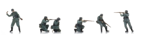  5870063 - H0 - Wehrmacht-Infanterie unter Beschuss (6 Stück)