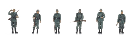  5870066 - H0 - Wehrmacht-Infanterie wartet auf Transport (6 Stück)