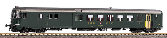  96753 - H0 - Steuerwagen BDt EW II grün mit alter Schrift, SBB, Ep. IV - AC