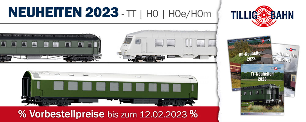 Tillig TT-Neuheiten 2023 in Spur H0 und Schmalspur Modellbahn Neuheiten ganz einfach bei mein-MBS bestellen und garantiert bekommen