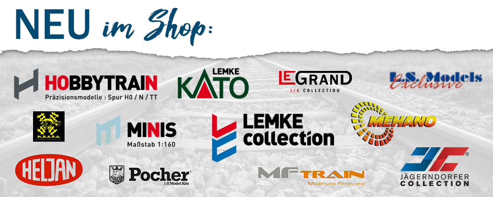 Neue Hersteller: Lemke, Hobbytrain, Heljan, Minis, Kato-Lemke, Mehano, LeGrand, L.S. Models