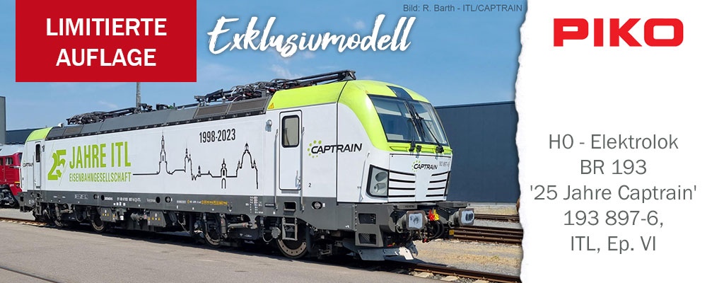 Piko Exklusivmodell - H0 - E-Lok BR 193 '25 Jahre Captrain' 193 897-6, ITL, Ep. VI